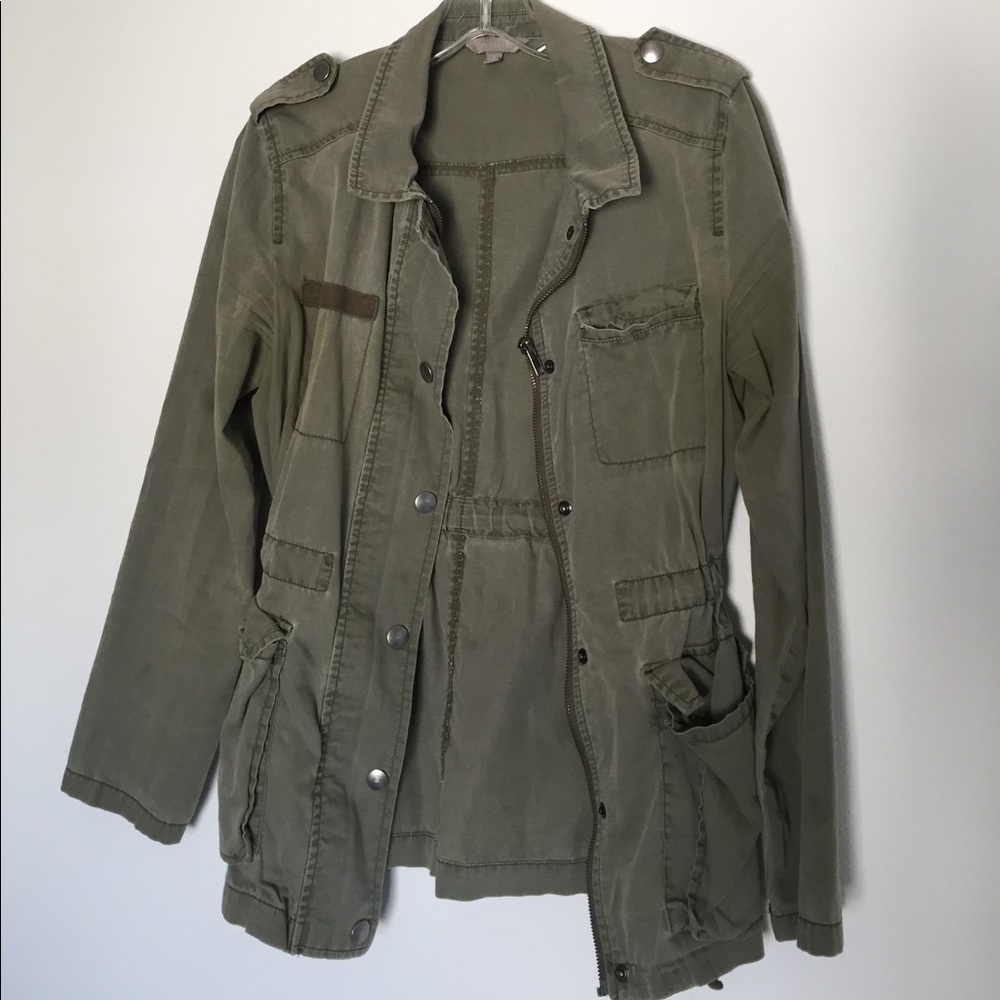 Green Button-up Utility Jacket
